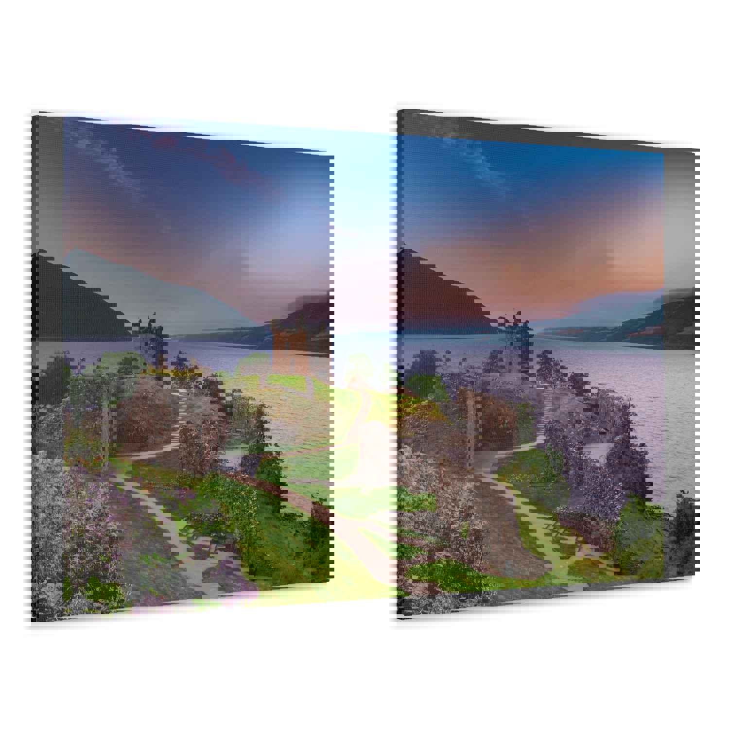 Ruins of Urquhart Castle Ness Scotland Nature Wilderness Photography Canvas Wall Art for Home Decor