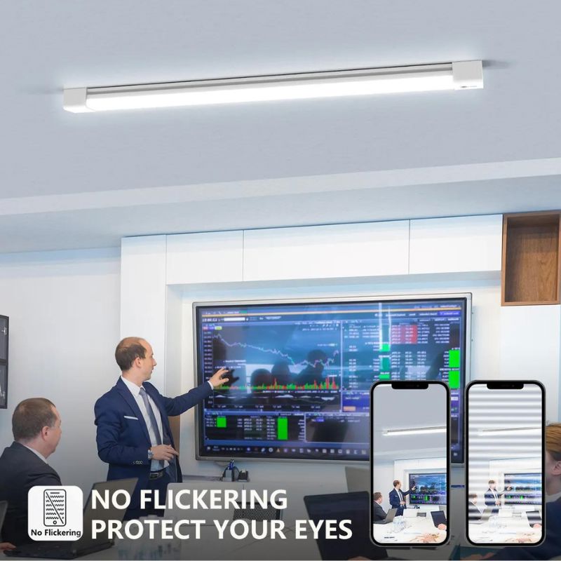 4ft LED Tri-proof Light - 36W, Dual Color (4000K & 5000K), 3600LM, Flicker-Free, Energy Efficient