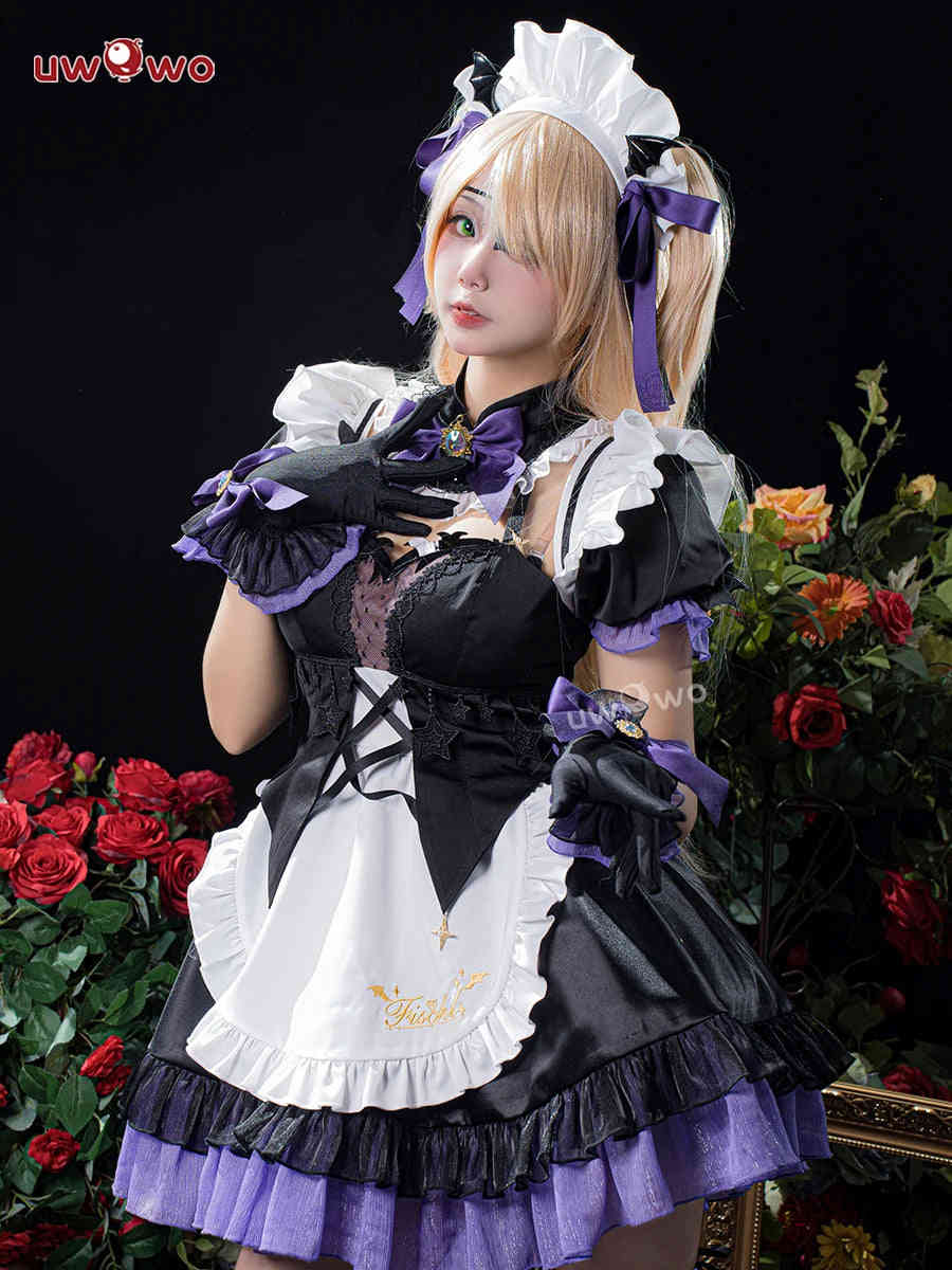 UWOWO Fischl Cosplay Maid Costume - Genshin Impact Fanart