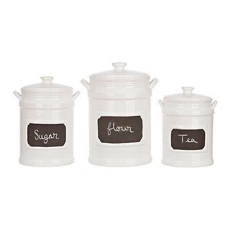 Premium 3-Piece Porcelain Airtight Canister Set for Kitchen & Bathroom Storage