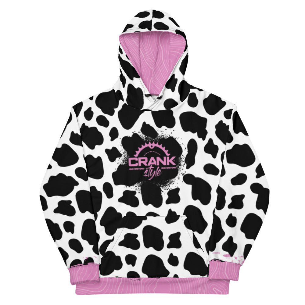 MTB Cow Hoodie - Unisex Mountain Bike Cow Pattern Hoodie