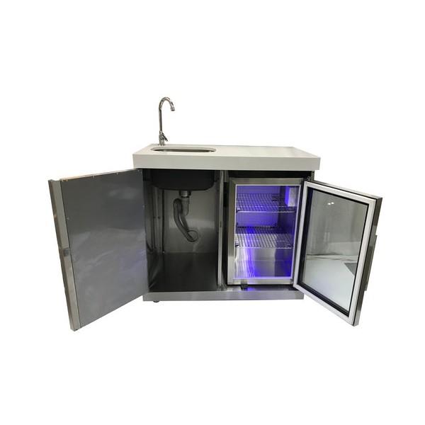 Mont Alpi MASF-SS 20 Stainless Steel Module Sink and Outdoor Fridge