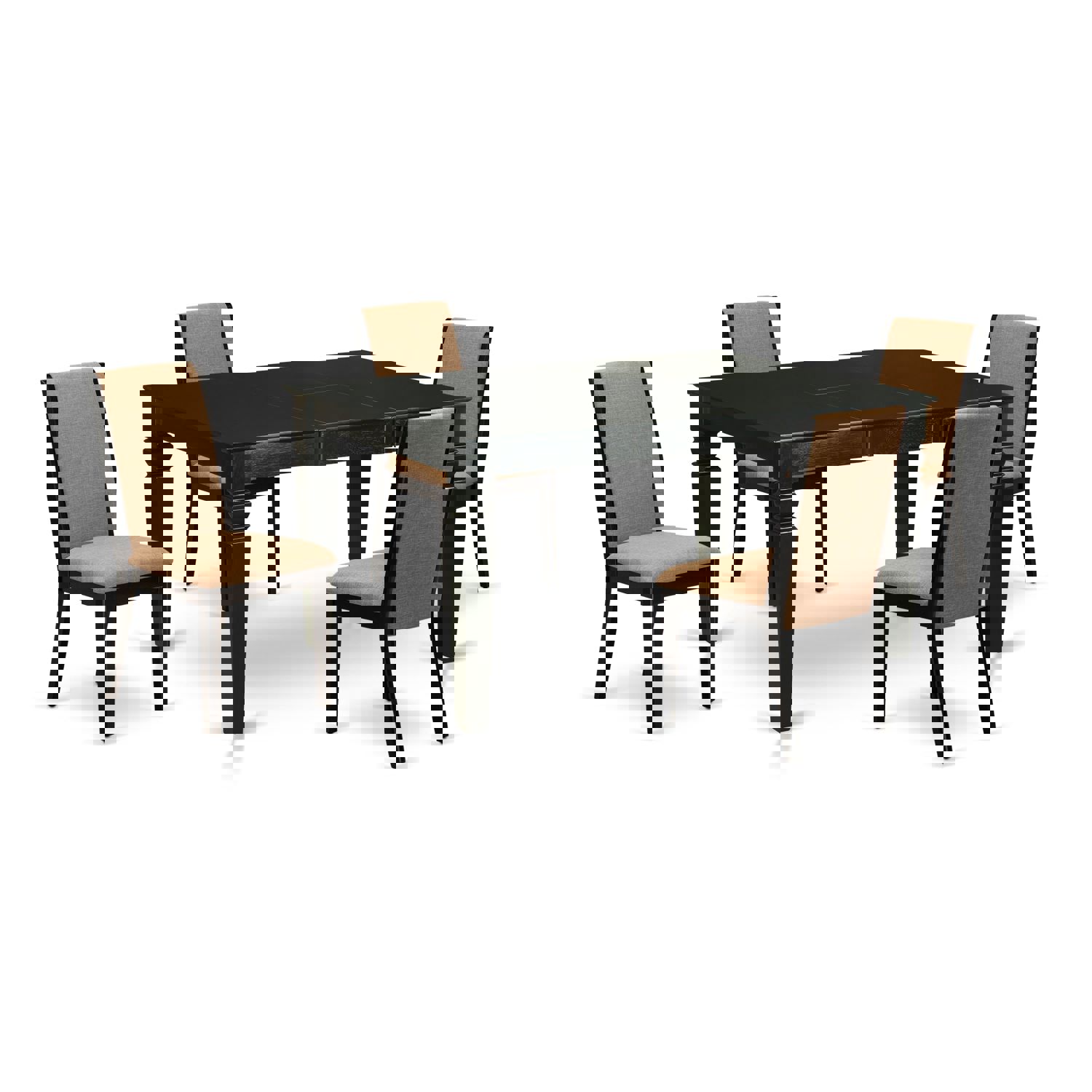 East West Furniture 5-Piece Modern Dining Set with Rectangle Table and 4 Parson Chairs
