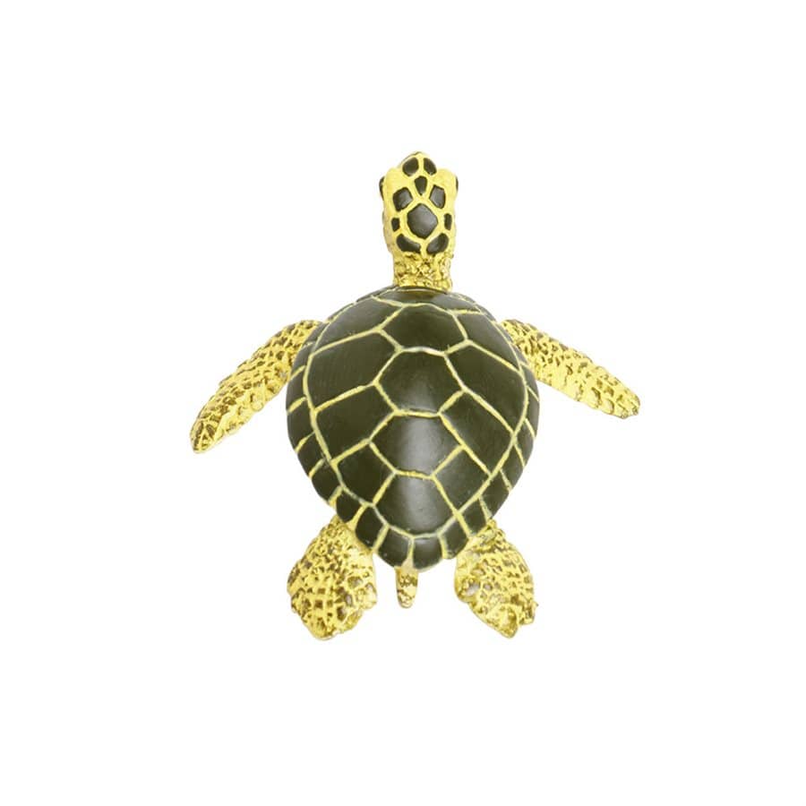 Green Sea Turtle Baby Toy - Hand Painted & Professionally Sculpted