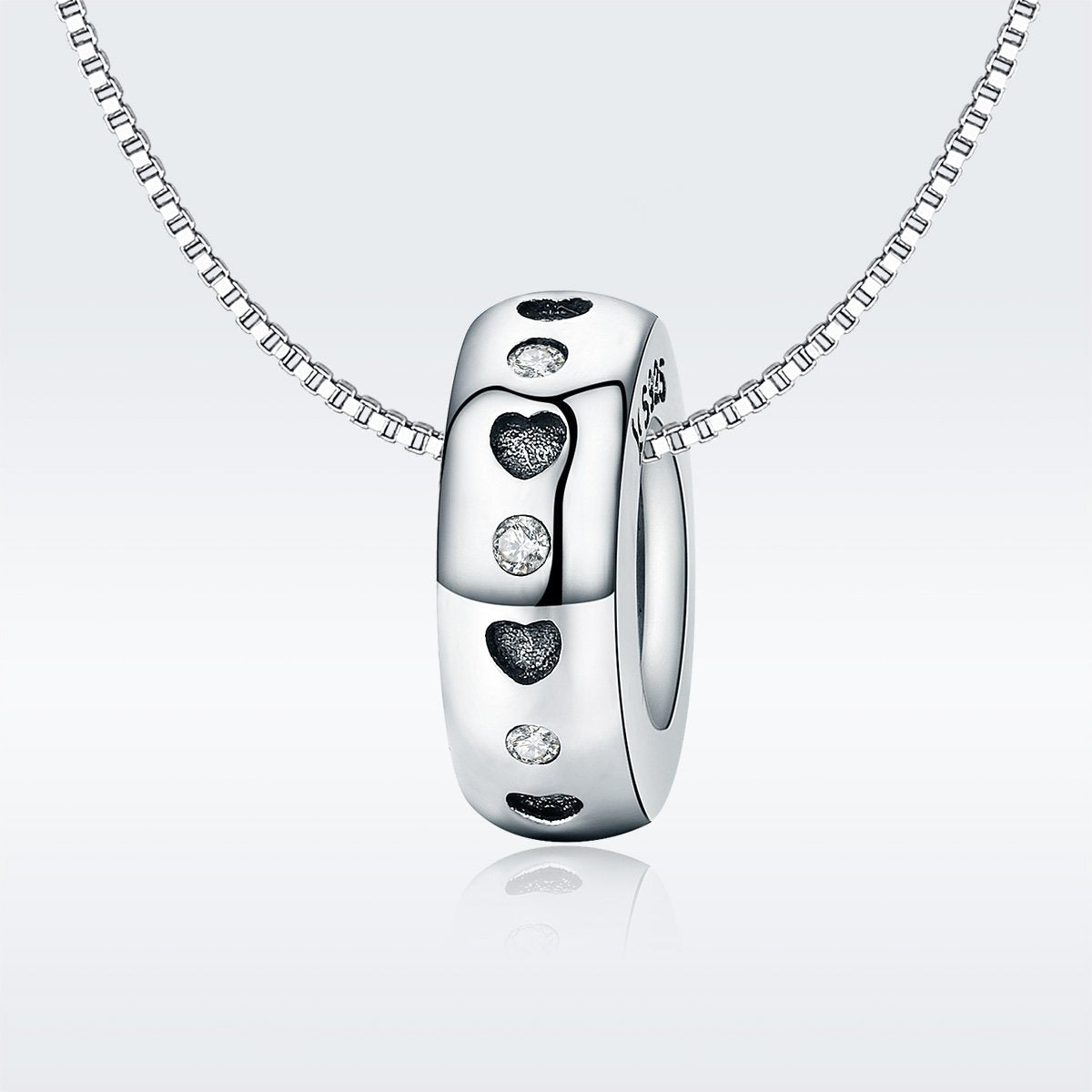 Sterling 925 Silver Love Circle Bead Pendant for Pandora & European Charm Bracelets