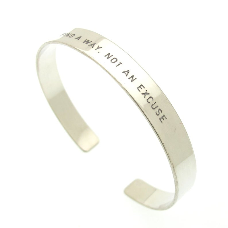 Fathers Day Gift - Engraved Sterling Silver Bracelet for Men
