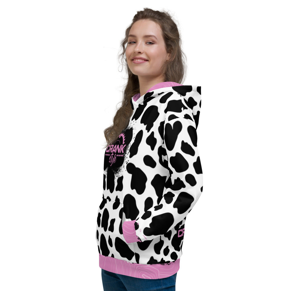 MTB Cow Hoodie - Unisex Mountain Bike Cow Pattern Hoodie