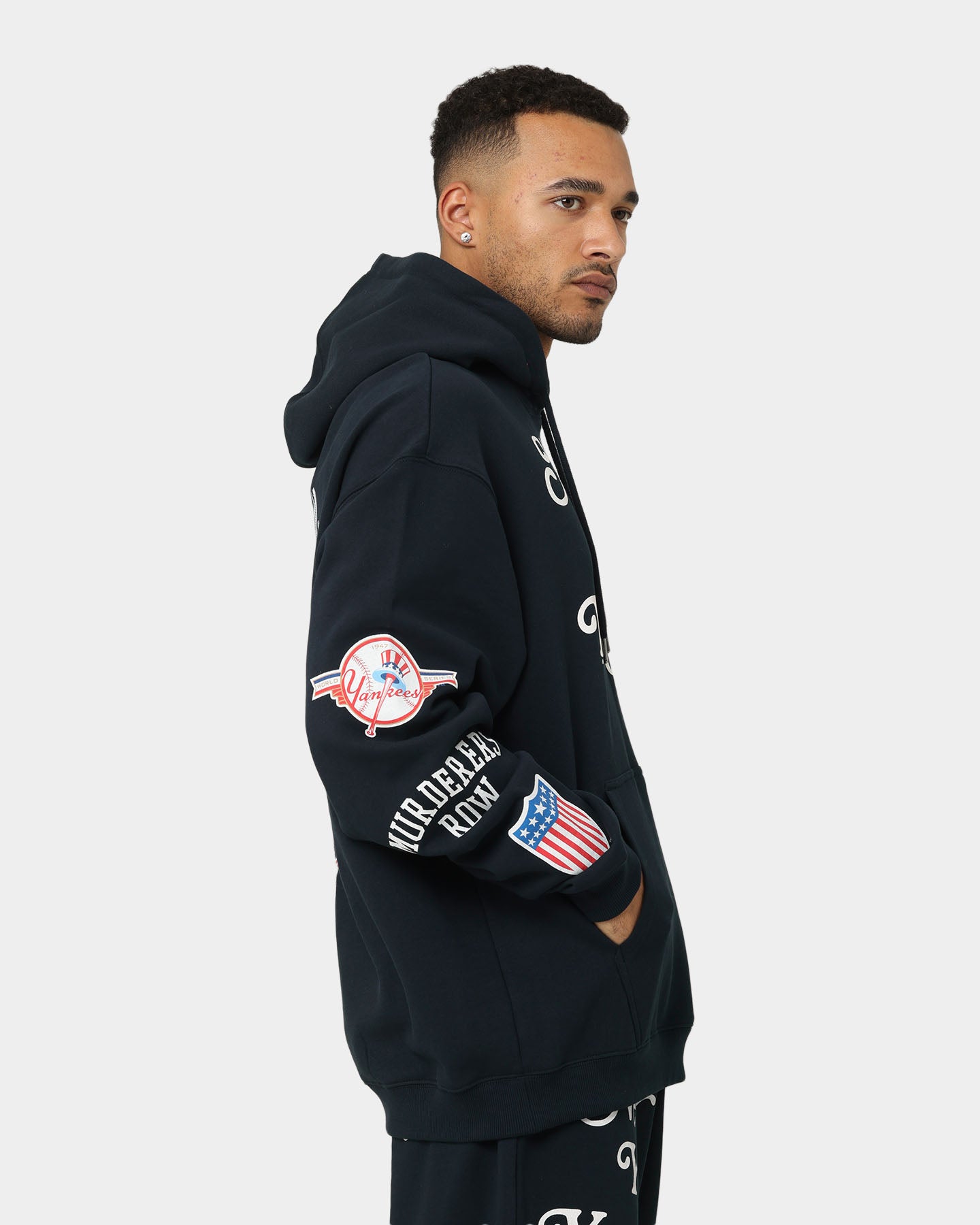 Majestic Athletic New York Yankees Puff Print Patch Hoodie - True Navy