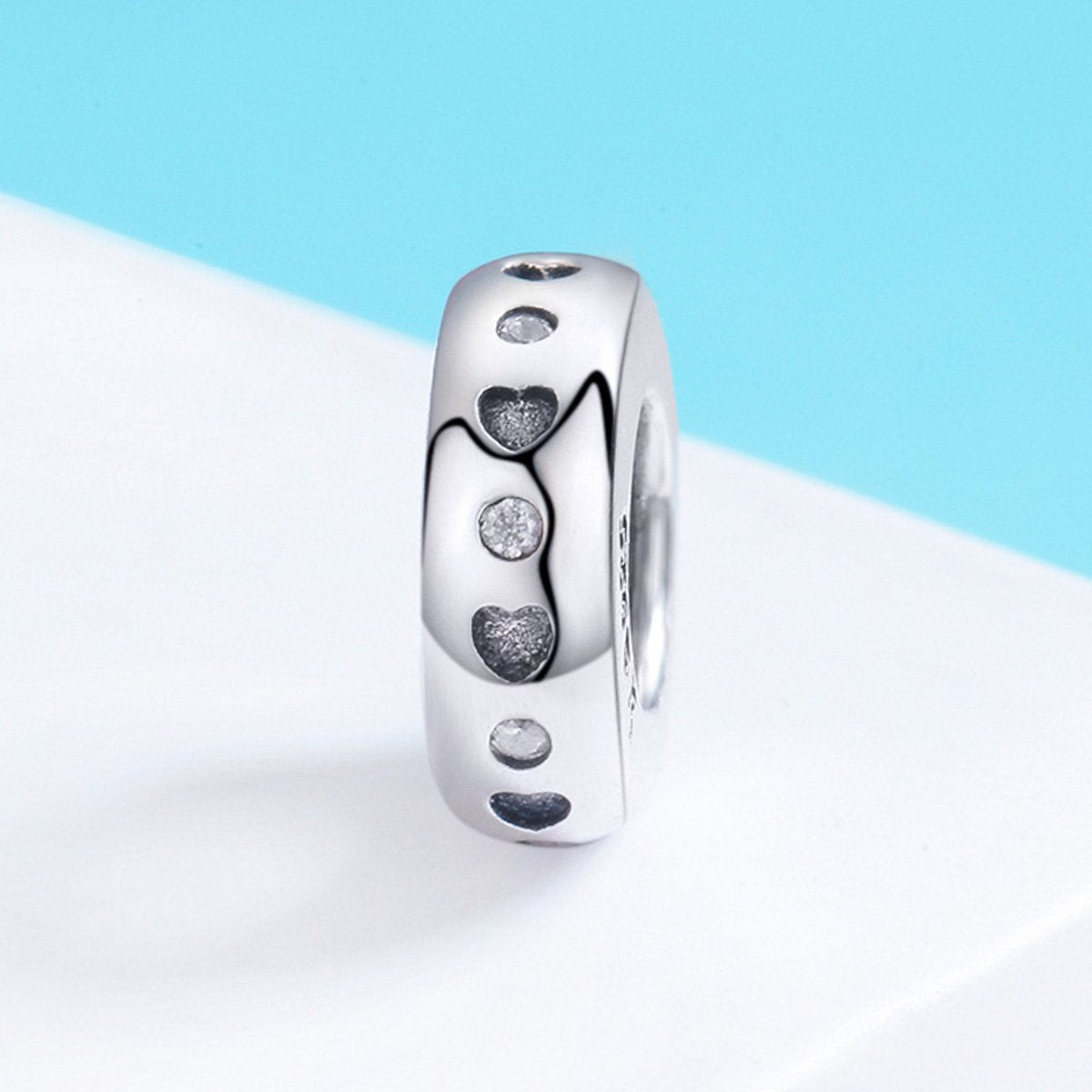 Sterling 925 Silver Love Circle Bead Pendant for Pandora & European Charm Bracelets