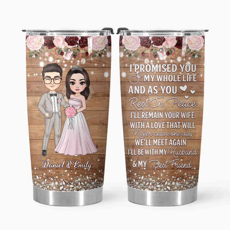 Personalized Custom Tumbler - Anniversary, Wedding Gift For Couple - This Girl Loves Her Husband