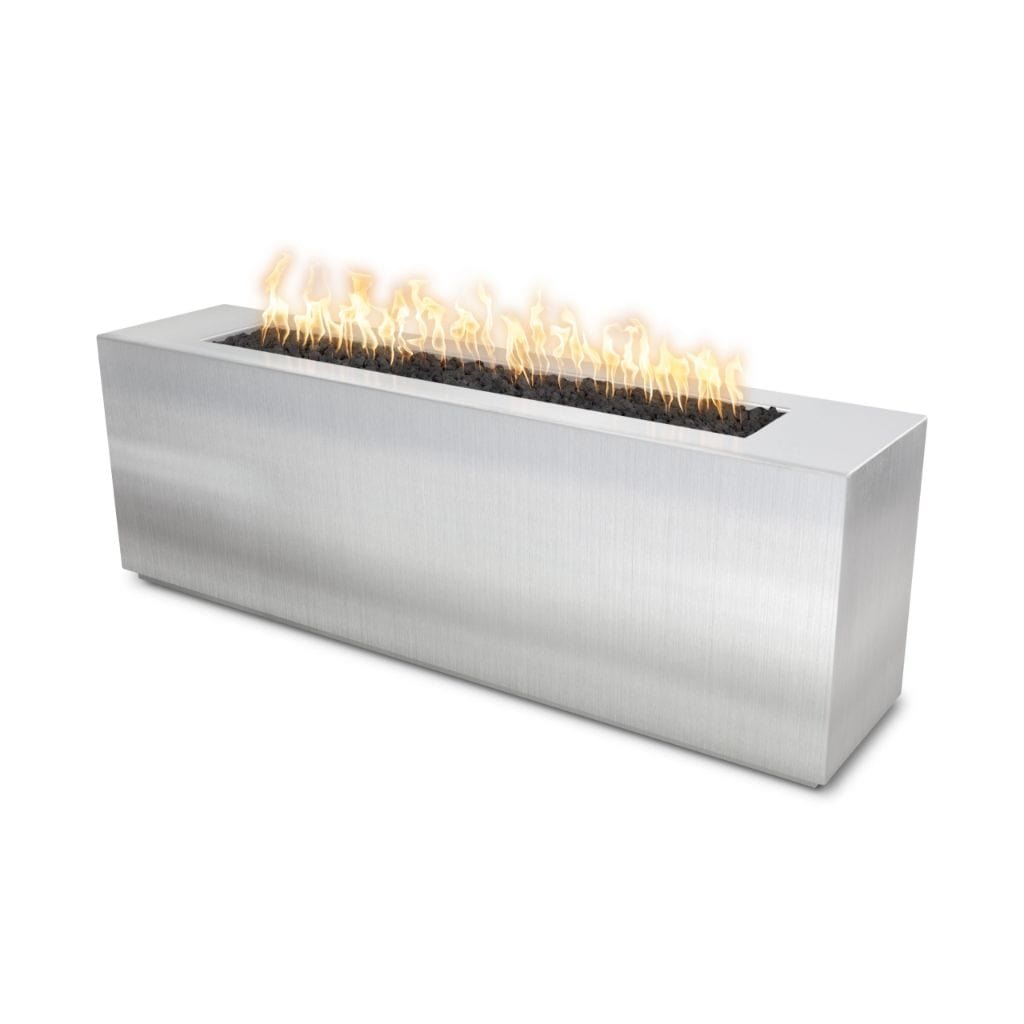 72 Carmen Copper & Corten Steel & Stainless Steel Rectangle Fire Pit - 16 tall - The Outdoor Plus