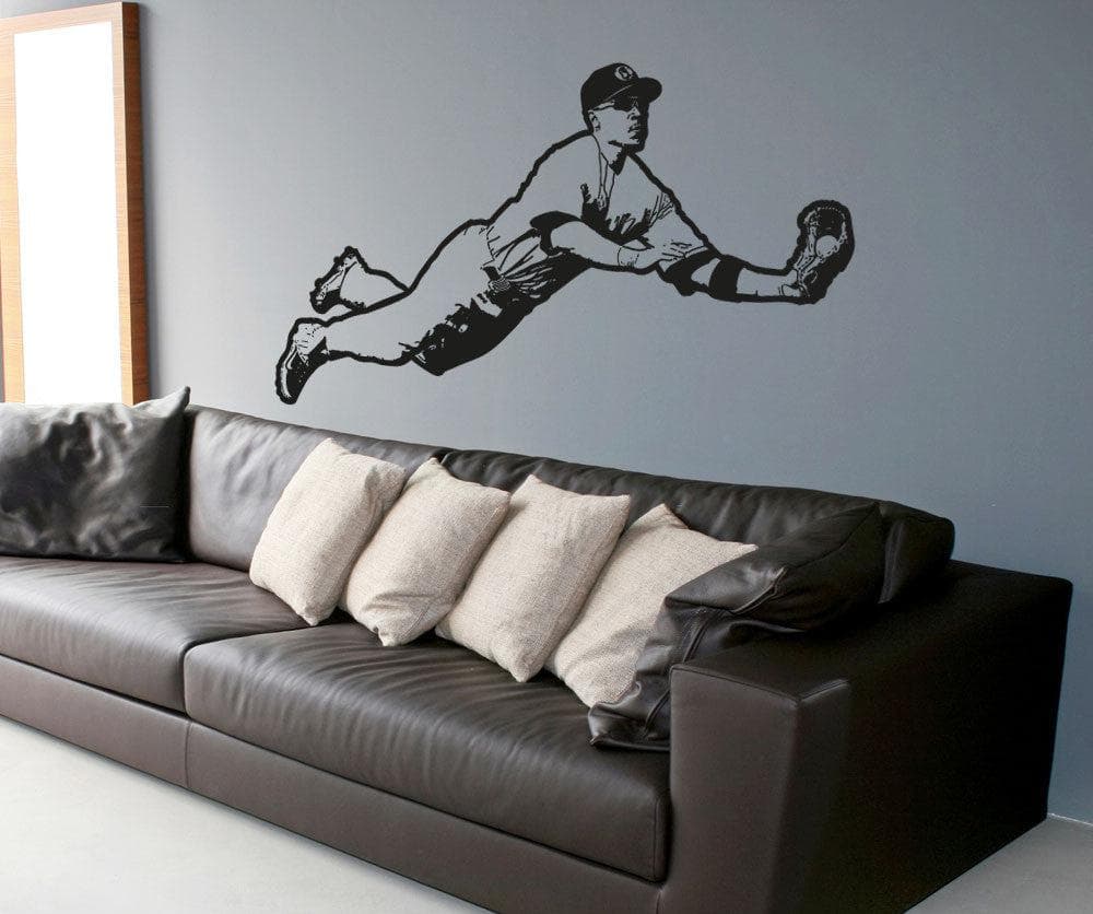Vinyl Wall Decal Sticker Baseball Diver #1278