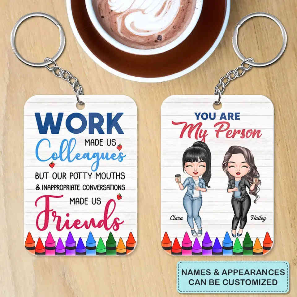Personalized Custom Keychain - Unique Gift for Teachers, Friends, and Colleagues