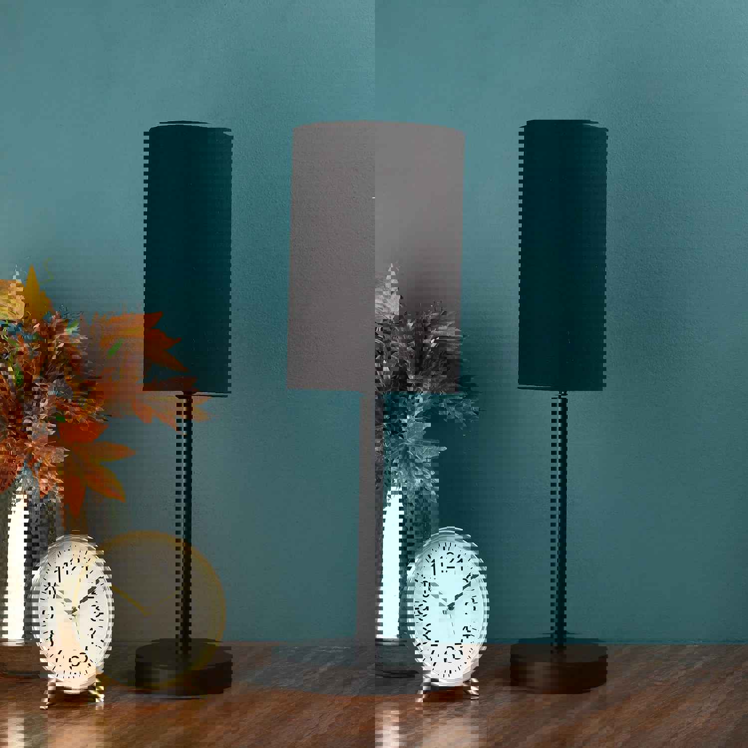 BTR CRAFTS Raven Black Metal Table Lamp Cylinder Shade (Pack Of 2)