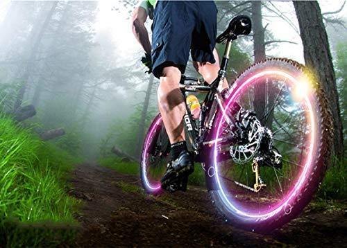 Gechiqno 4 Pair LED Wheel Lights - Car Bike Wheel Tire Tyre Valve Dust Cap, Safety, Waterproof, Motion Activated