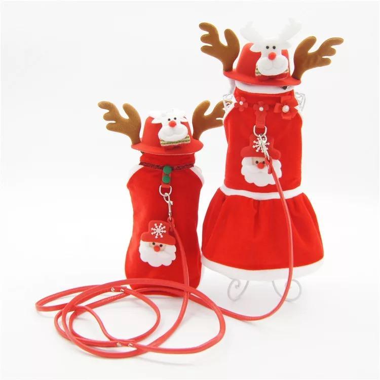 Warm Winter Christmas Pet Dog Clothes Coat Jacket Santa Costume for Small Medium Dogs and Cats