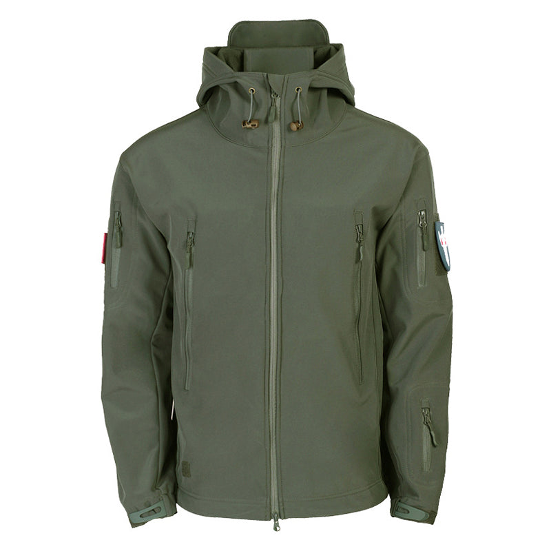 Men's Windproof Waterproof Jacket - Outdoor Winter Softshell with Fleece Lining