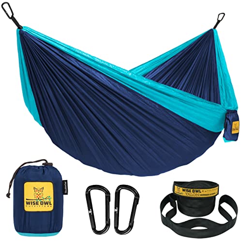 Wise Owl Outfitters Camping Hammock - Portable Lightweight Parachute Nylon for Outdoor Adventures