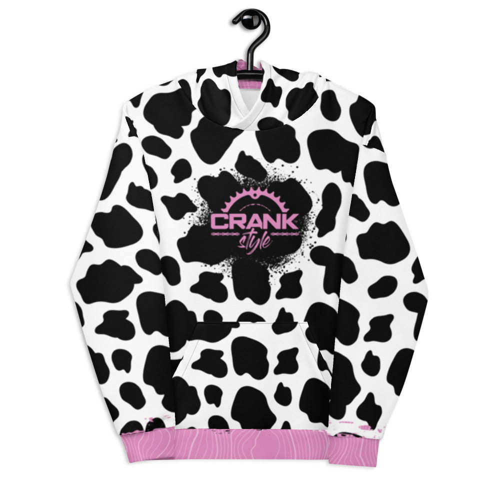 MTB Cow Hoodie - Unisex Mountain Bike Cow Pattern Hoodie