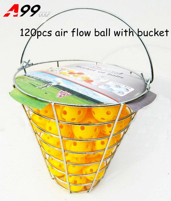 A99 Golf 120pcs Air Flow Practice Training Balls for Driving Range, Swing Practice, Indoor & Outdoor Use
