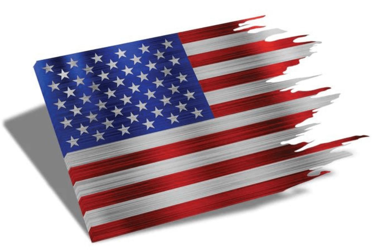 Metal Art of Wisconsin Indoor/Outdoor Hero Flags - High-Quality Brushed Aluminum