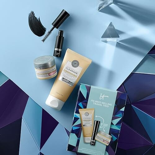 IT Cosmetics Best-Selling Travel Size Trio Gift Set – 3-Piece Eye Makeup + Facial Skincare Kit