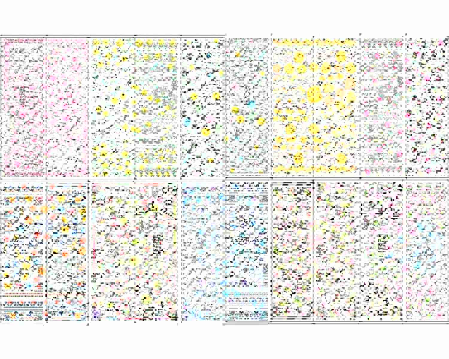 10 Sheets Spring Nail Art Stickers Decals - 3D Self Adhesive Floral Design for Women & Girls