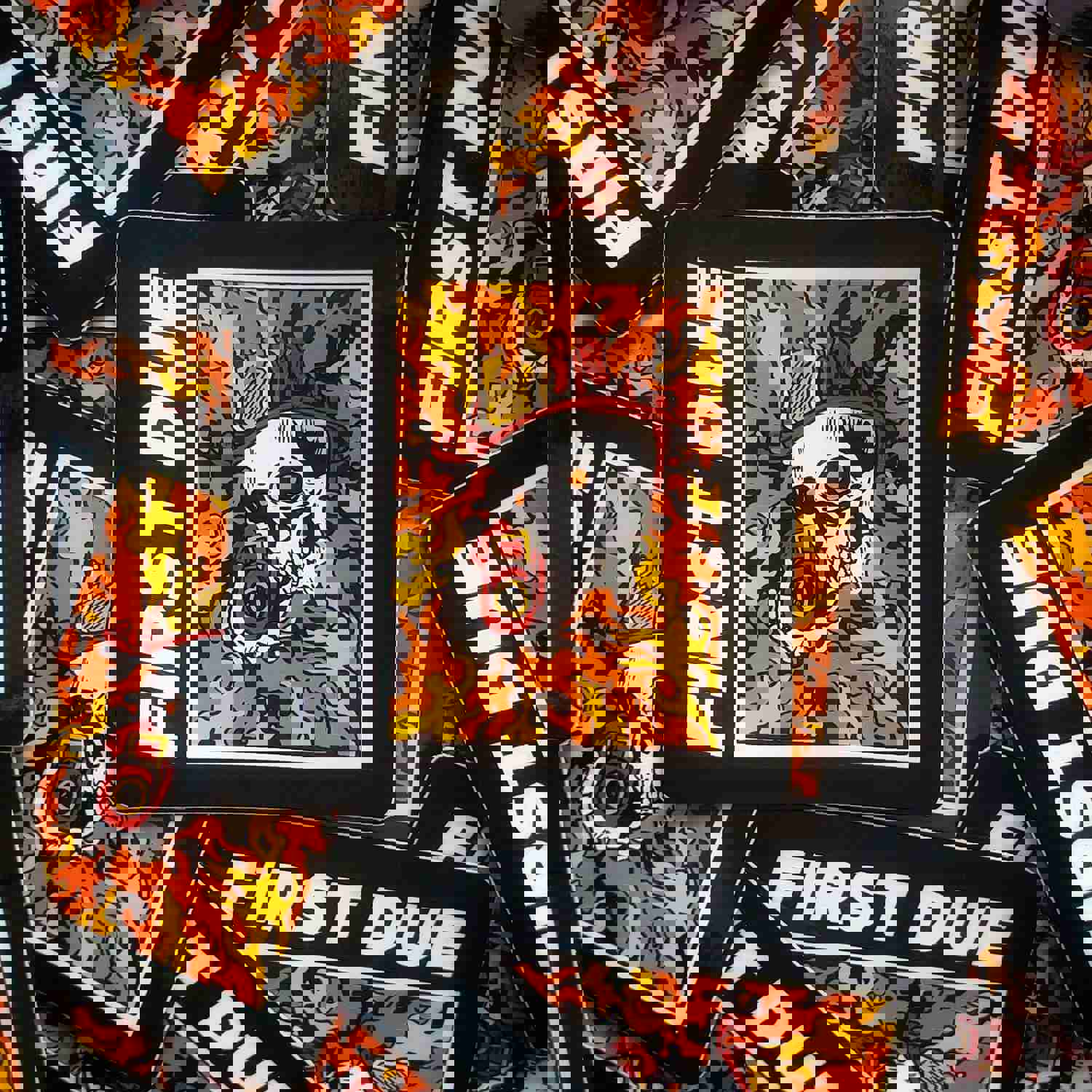 First DUE Firefighter Skull Sticker - Aggressive Interior Attack Decal