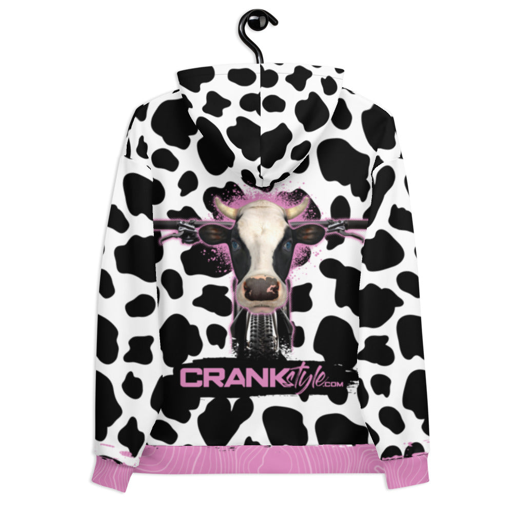 MTB Cow Hoodie - Unisex Mountain Bike Cow Pattern Hoodie