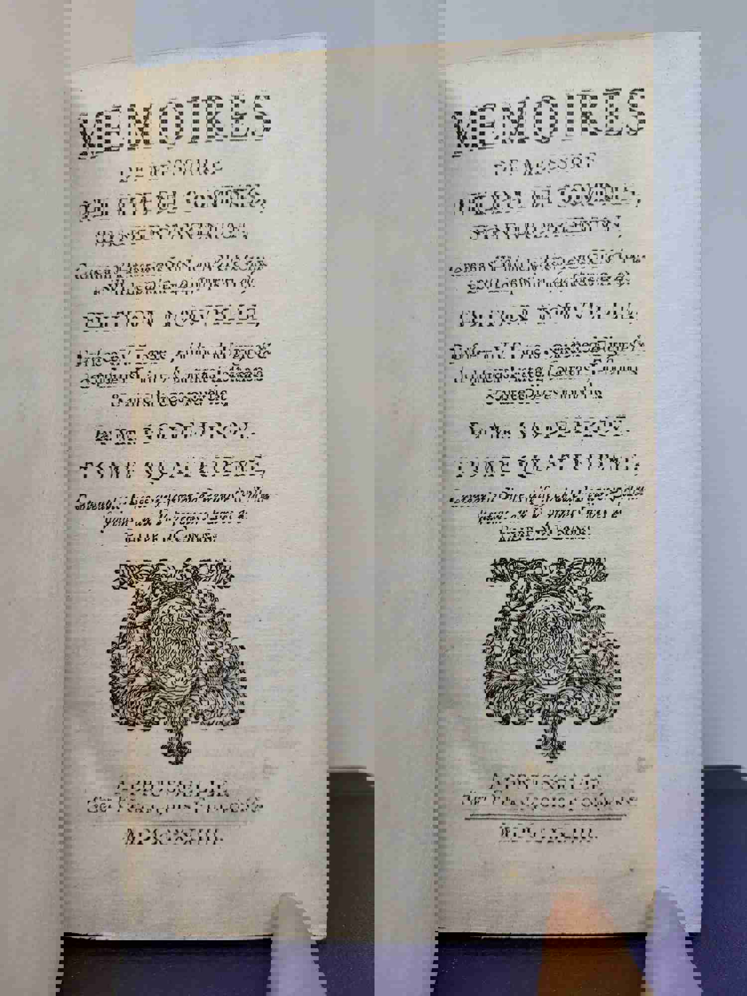 Memoires de Messire Philippe de Comines, Seigneur dArgenton, Tome Quatrieme (1723 Edition)