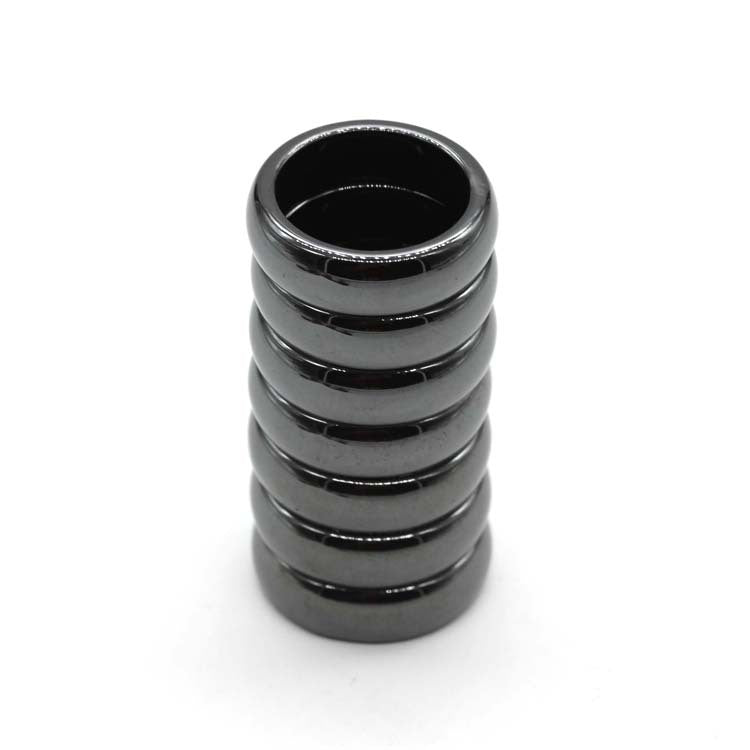 Natural Black Gallstone Health Care Ring for Unisex