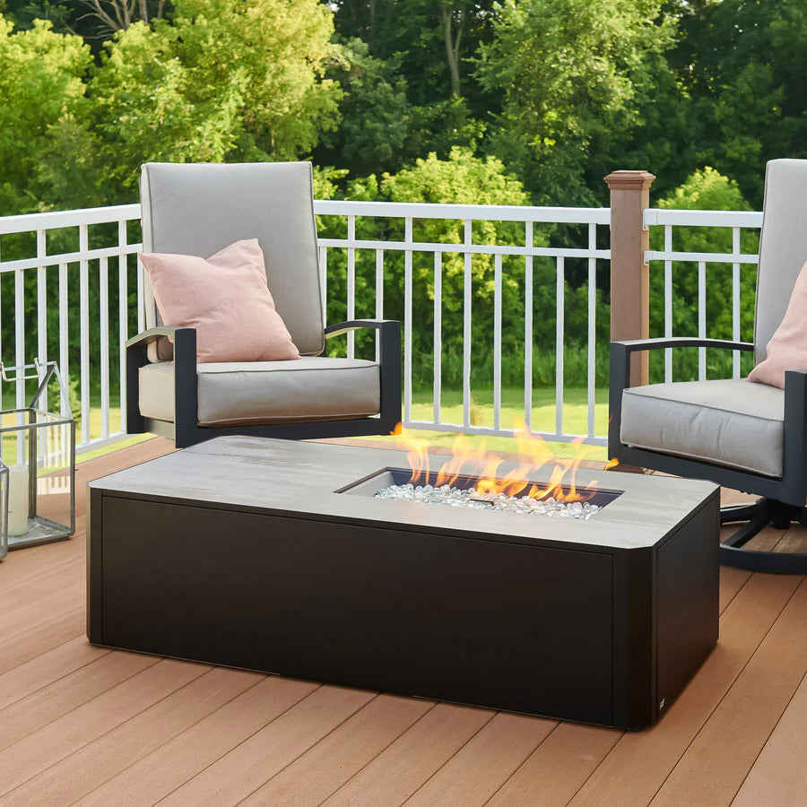 Outdoor Greatroom Co Kinney 55-Inch Rectangular Gas Fire Pit Table