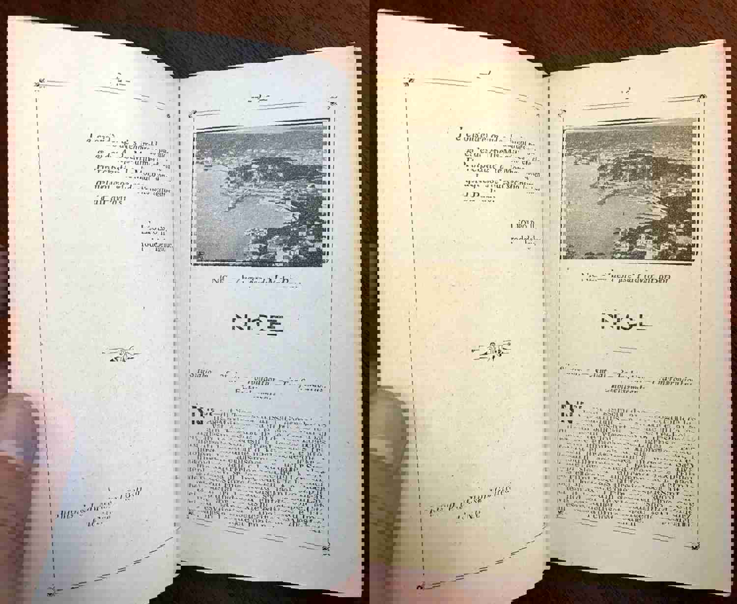 Nice France Cannes Menton c. 1890s Illustrated Tourist Guide Book with City Map
