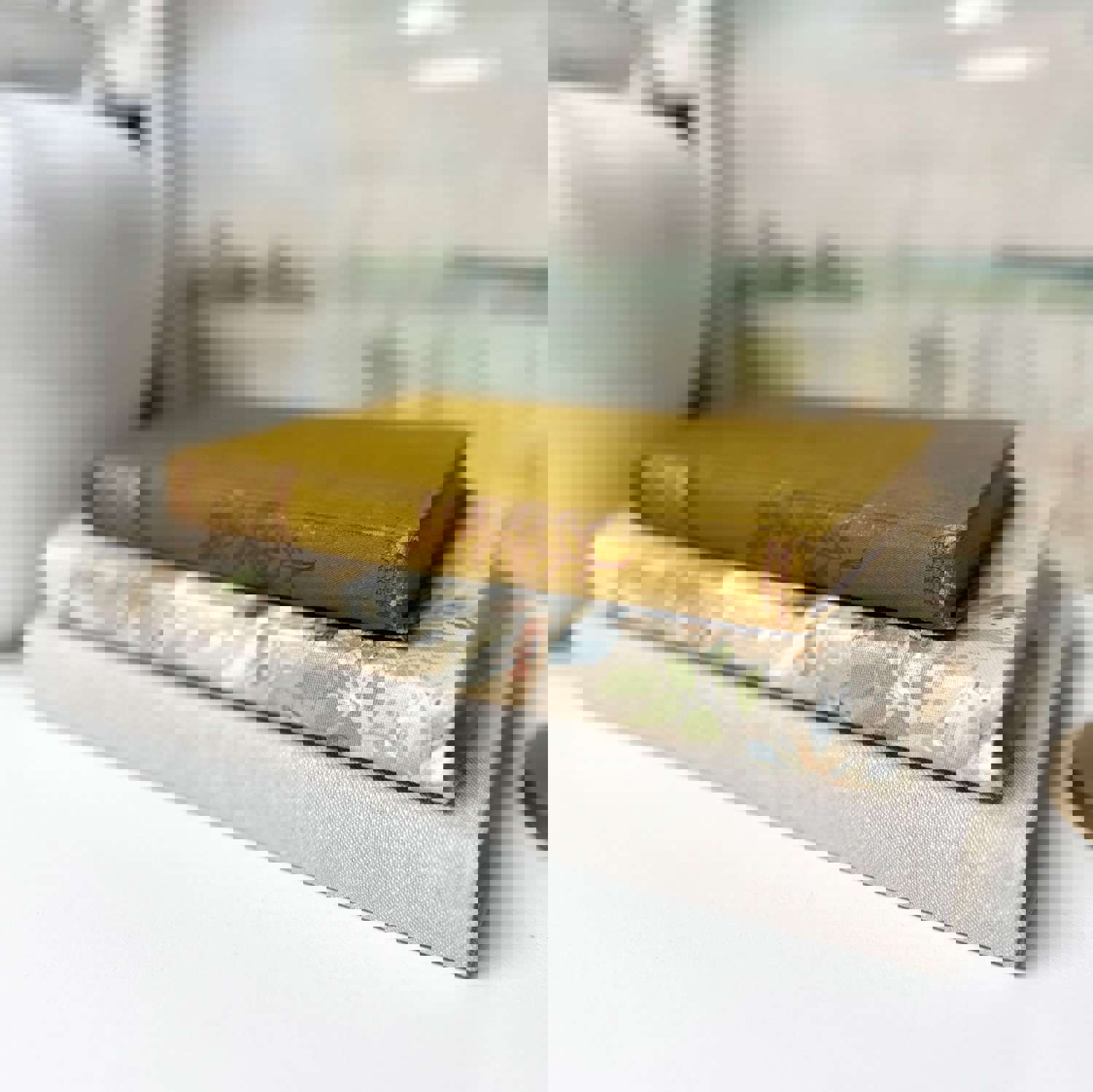 Yellow Decorative Books for Shelf Decor