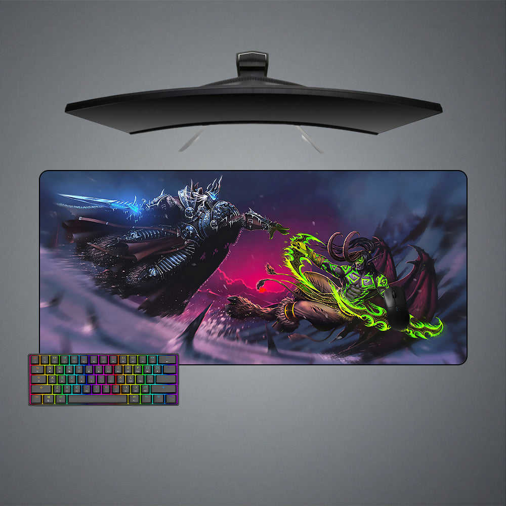 Lich King vs. Illidan Gaming Mouse Pad - Large Size for Enhanced Accuracy