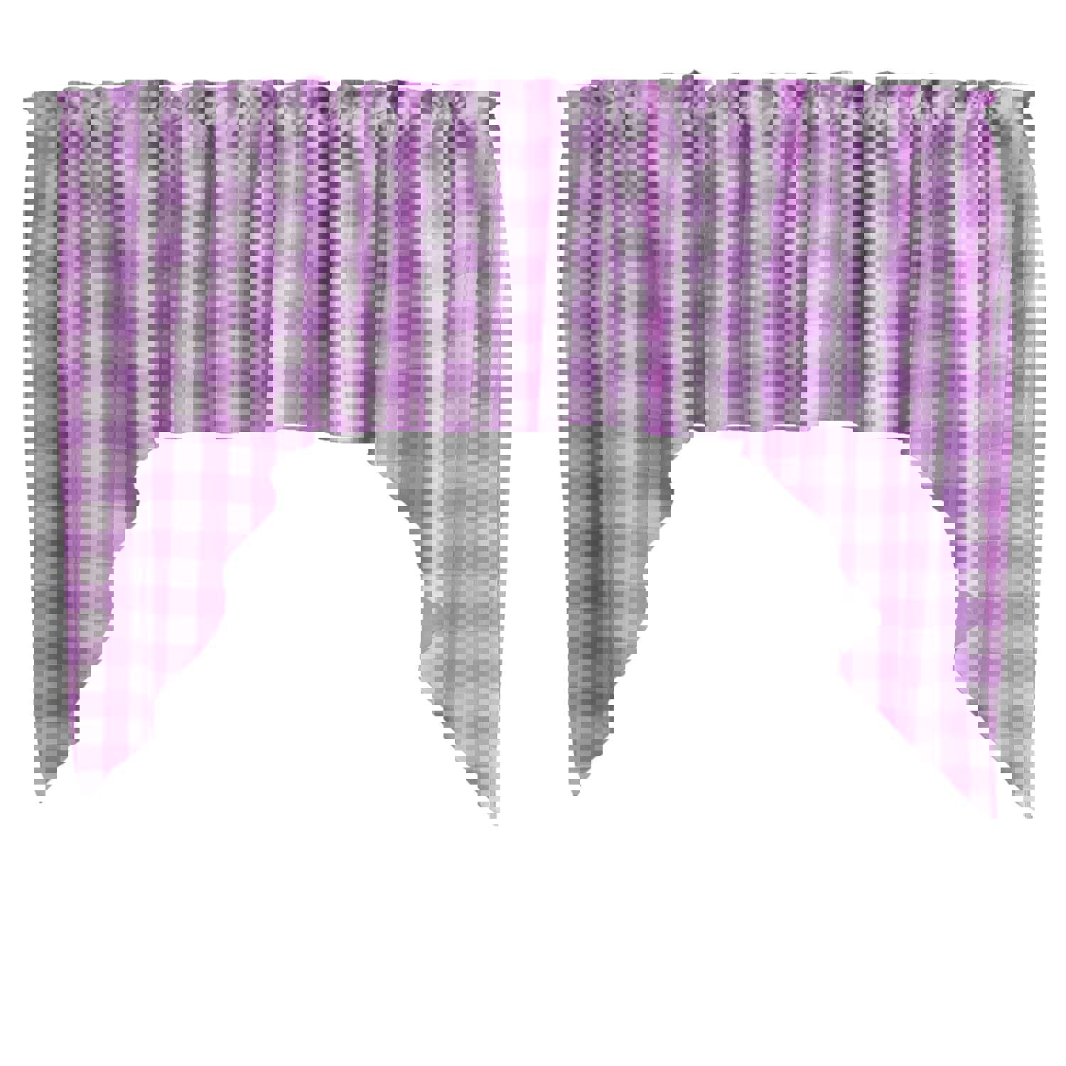 Swag Valance Cotton Gingham Checkered Print 58 Wide / 36 Tall