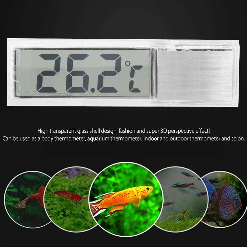 3D Digital LCD Electronic Fish Tank Thermometer with High Precision Sensor