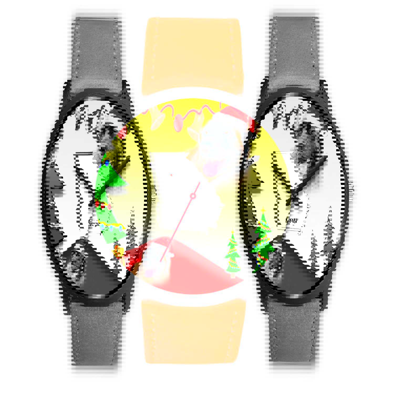 Leonberger Dog Georgia Christmas Special Wrist Watch