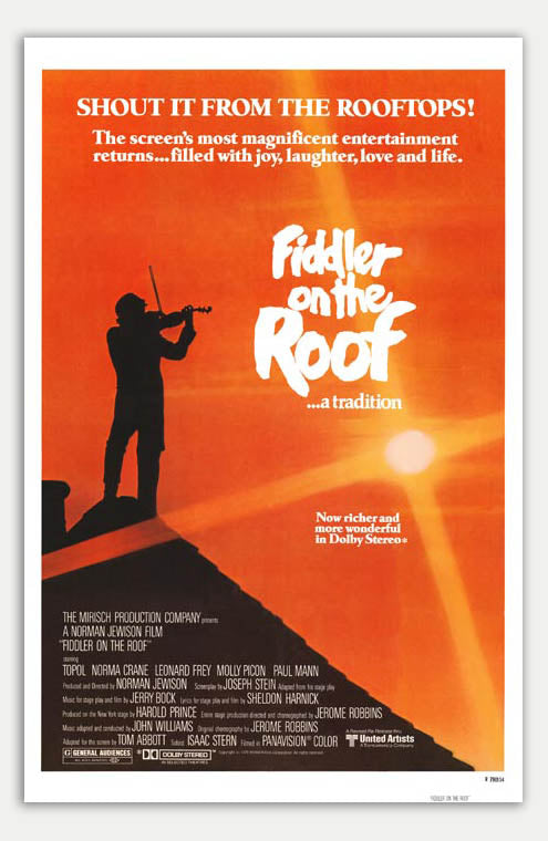 Fiddler On The Roof - 11 x 17 Movie Poster (1972 Reprint)