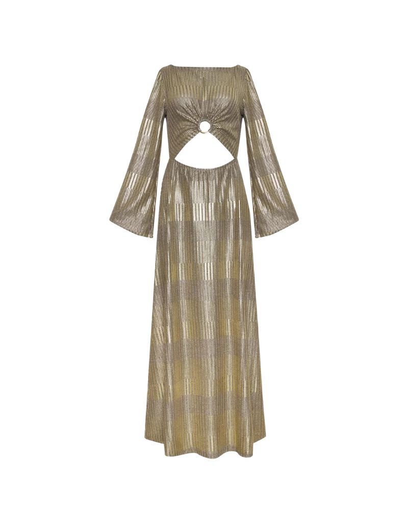 Nightcap Clothing Starlit Cutout Gown in Gold
