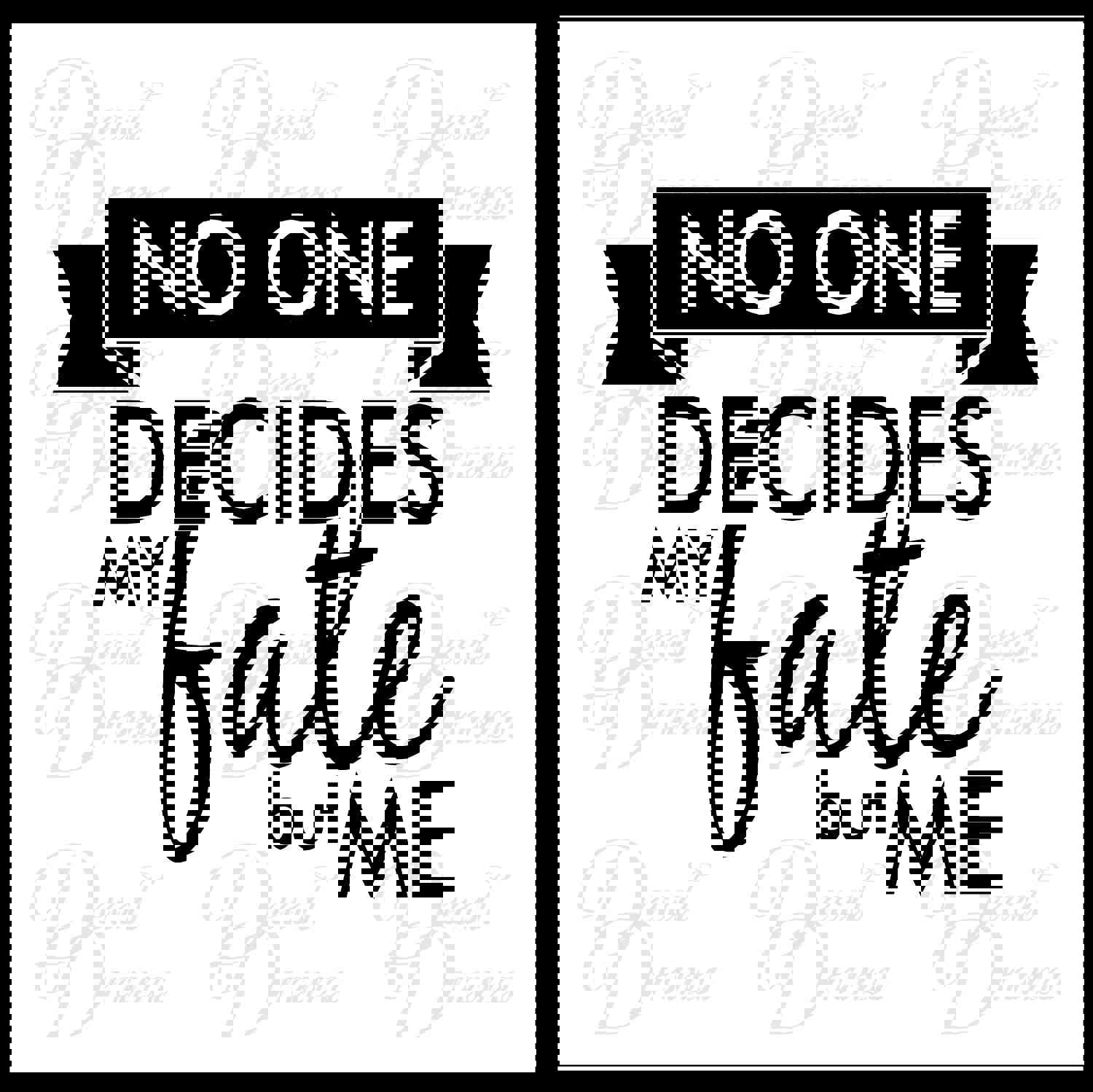 Supernatural-Inspired 'No One Decides My Fate but Me' Vinyl Decal for Car or Laptop