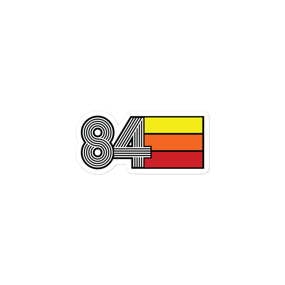 84 - 1984 Retro Tri-Line Decal Bubble-Free Vinyl Stickers
