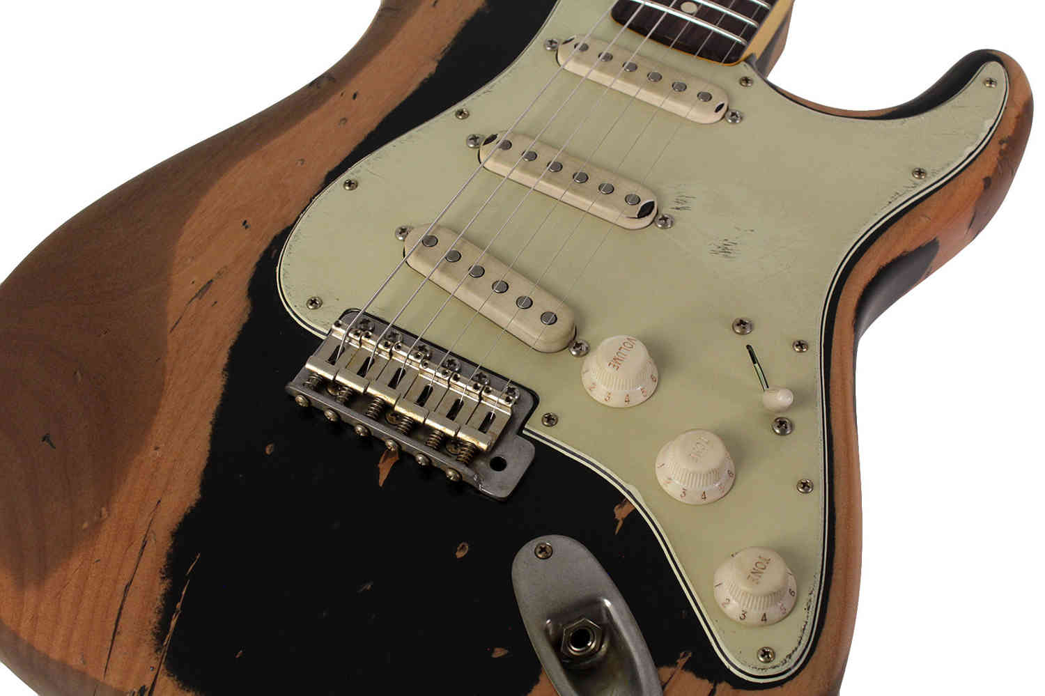 Nash S-63 Guitar - Black, Extra Heavy Aging - Vintage Strat Model