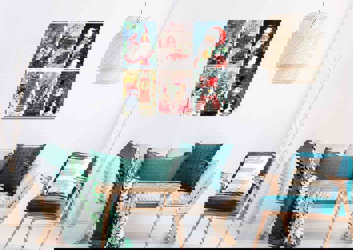 PJOESL 6 Pack Christmas Diamond Painting Kits for Adults - DIY 5D Full Round Drill Crystal Rhinestone Art