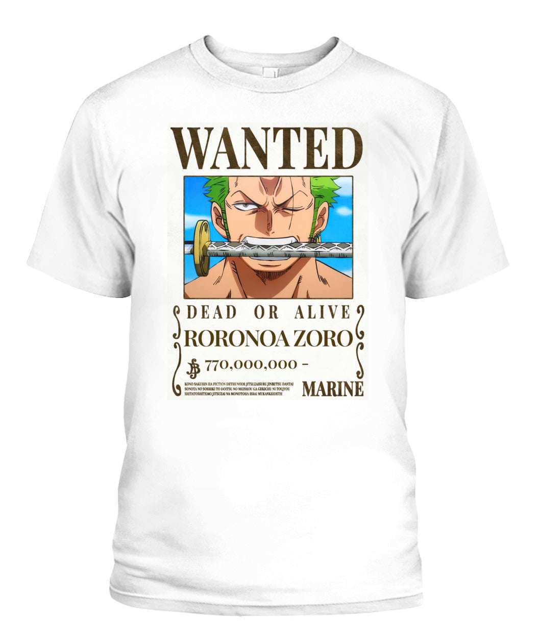 Zoro Wanted Custom Graphic Apparel - Unisex Classic Fit T-Shirt
