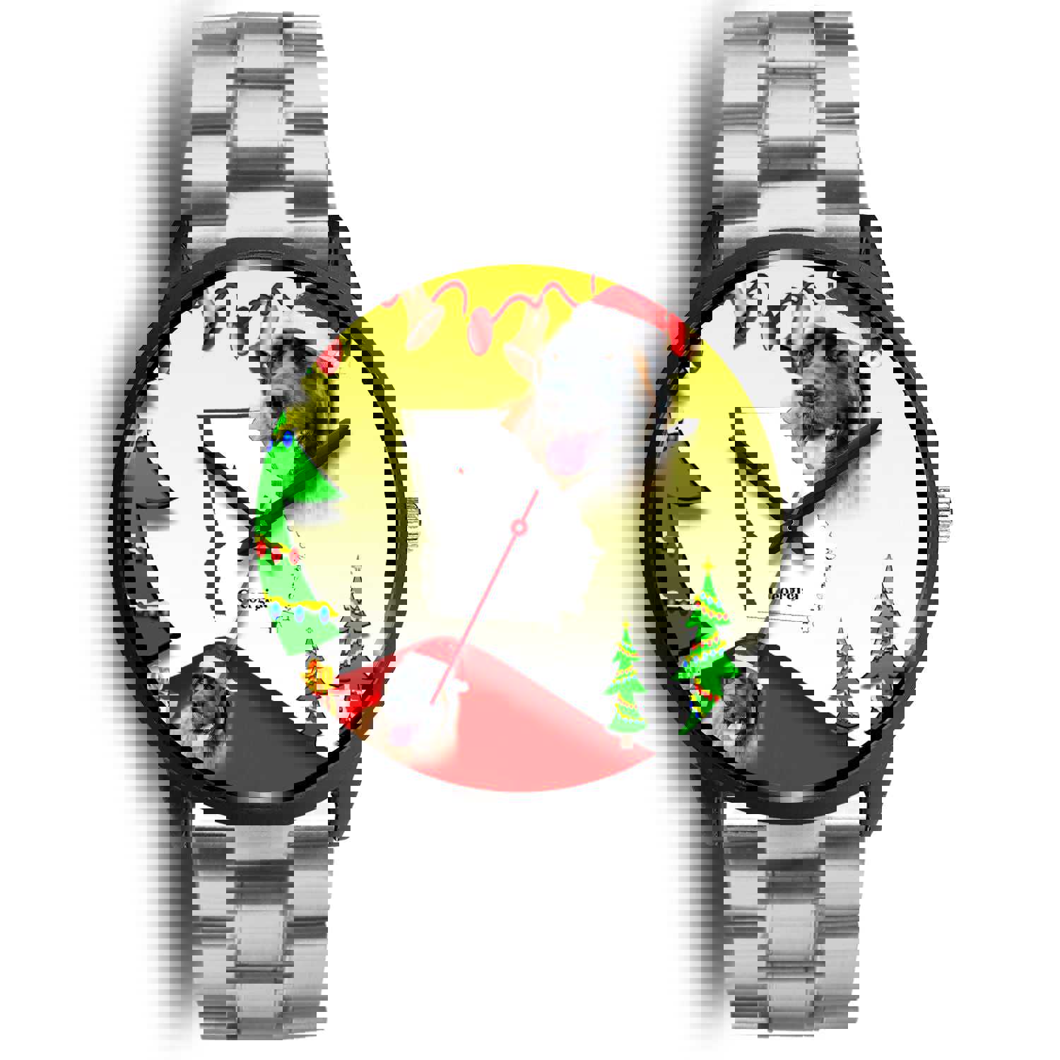 Leonberger Dog Georgia Christmas Special Wrist Watch