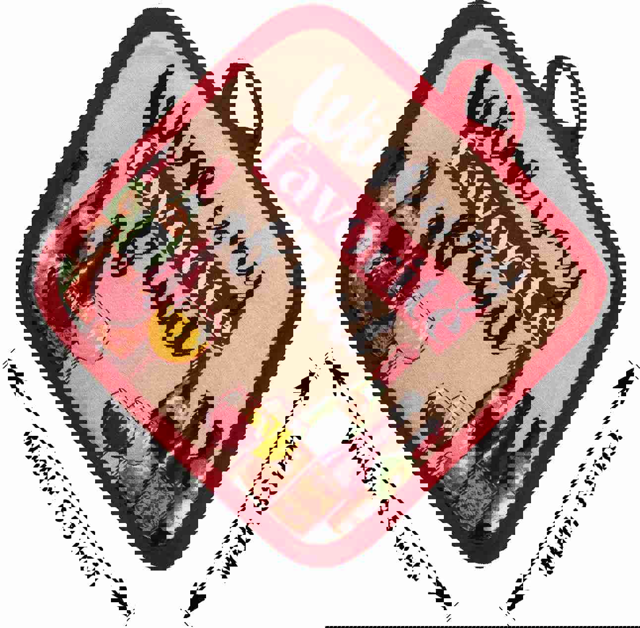 Wine-Themed Kitchen Linens Set - 5 Pc Potholders, Towels & Oven Mitt