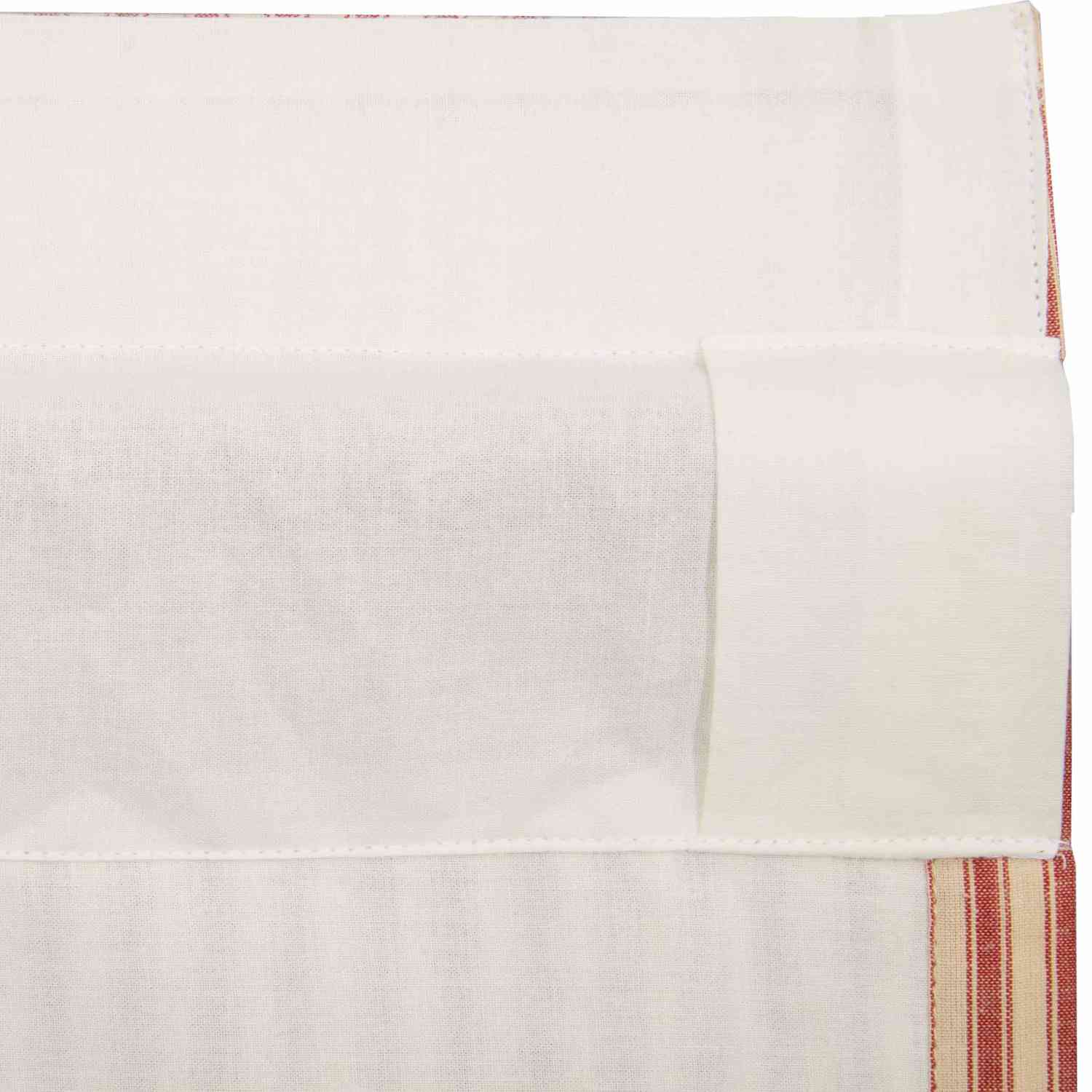 Sawyer Mill Red Ticking Stripe Swag Set of 2 - 36x36x16