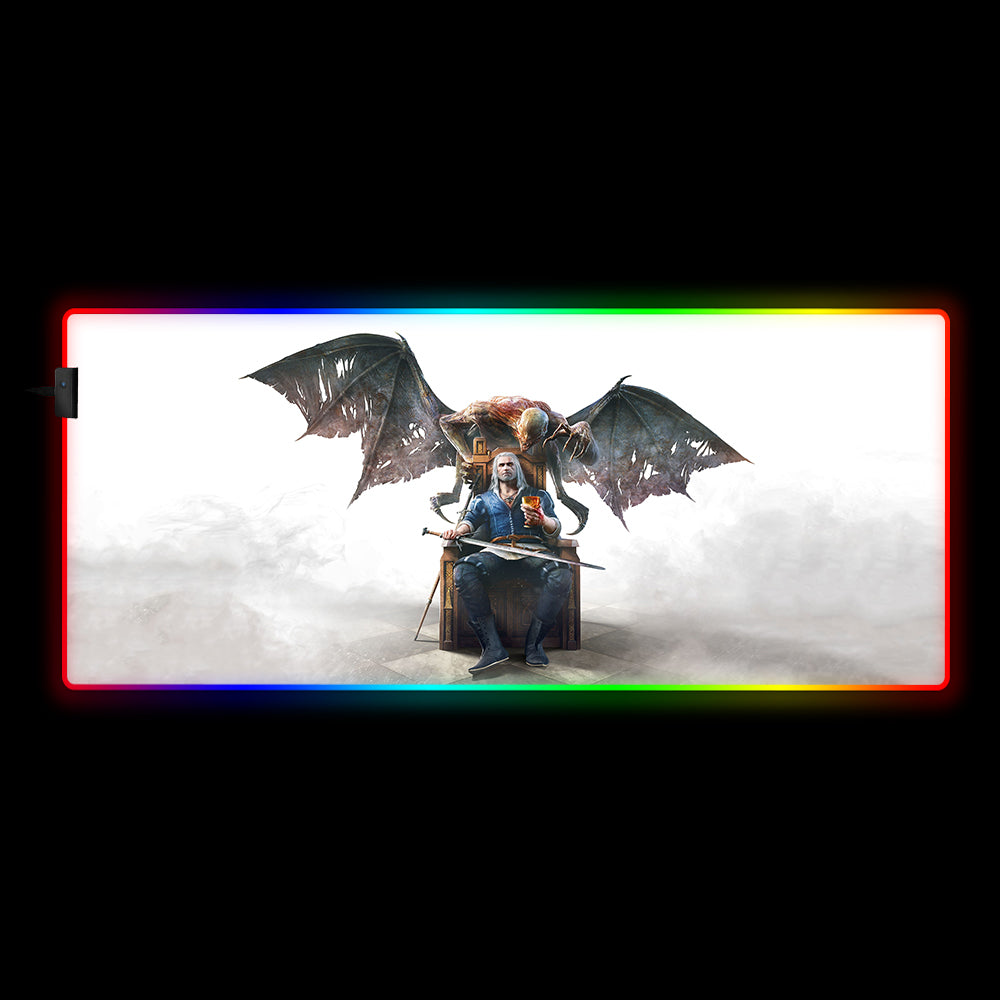 Blood & Wine Design RGB Gaming Mouse Pad - M-XXL Size with USB LED Lighting