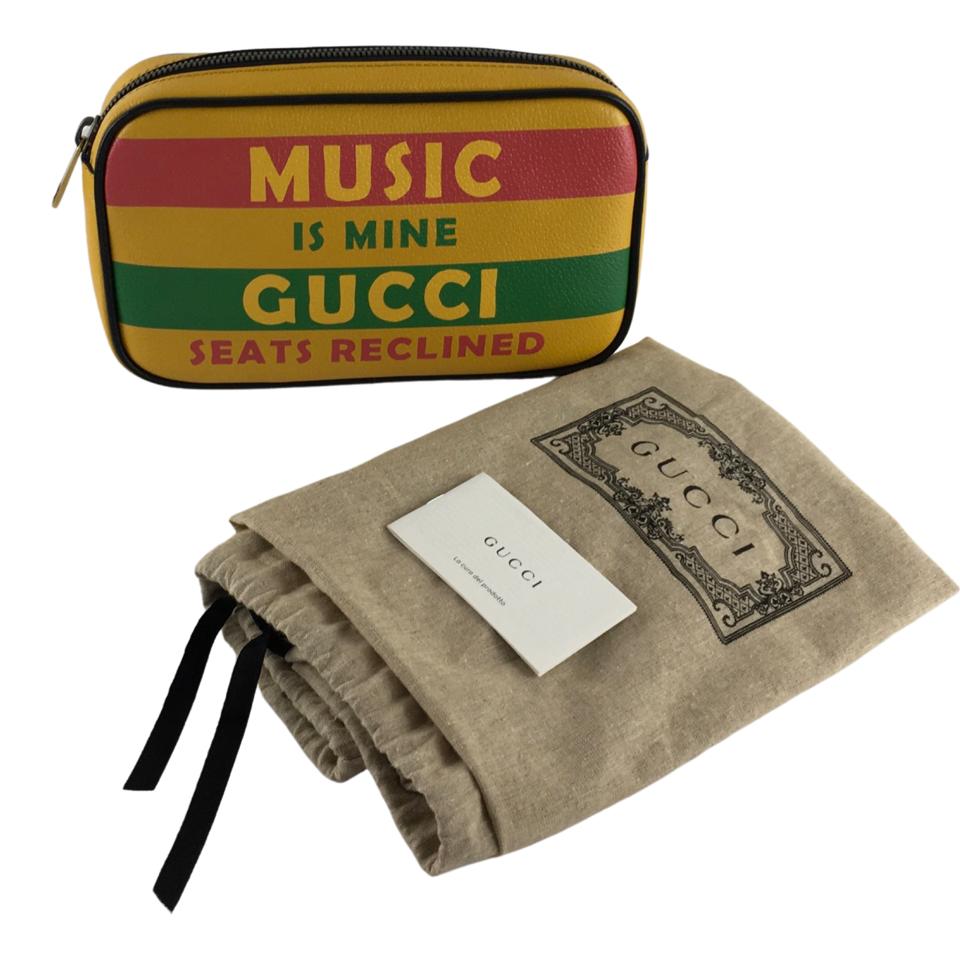 Gucci Men's Waist Bag Belt - Yellow, Size M, Centennial Music Edition